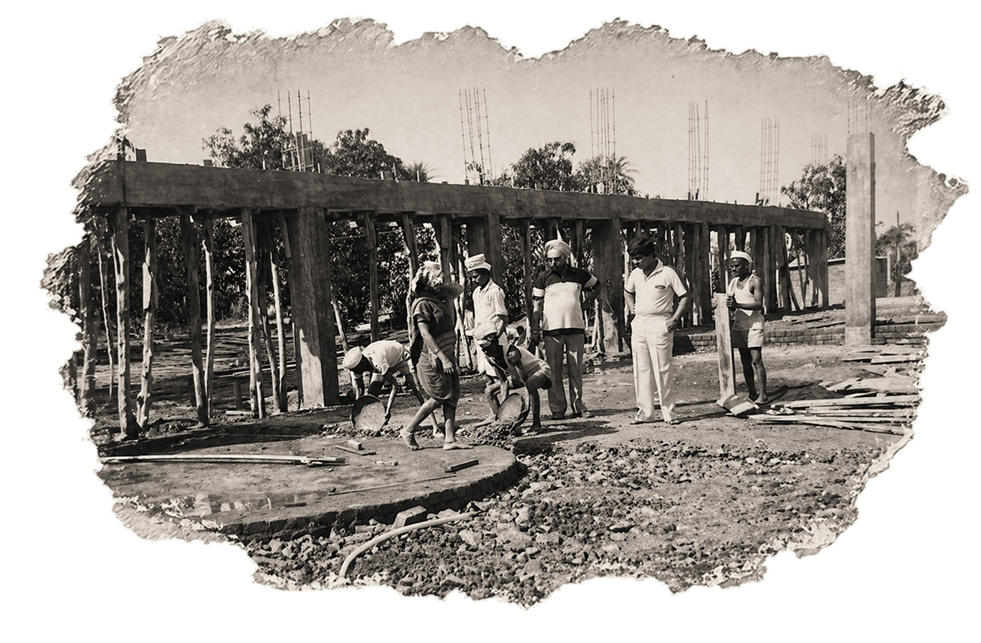 House of Khemani distillery under construction in its early years