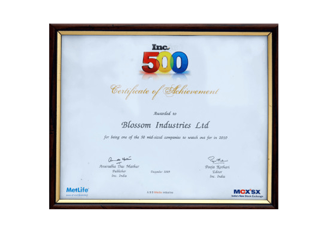 Certificate of Achievement
